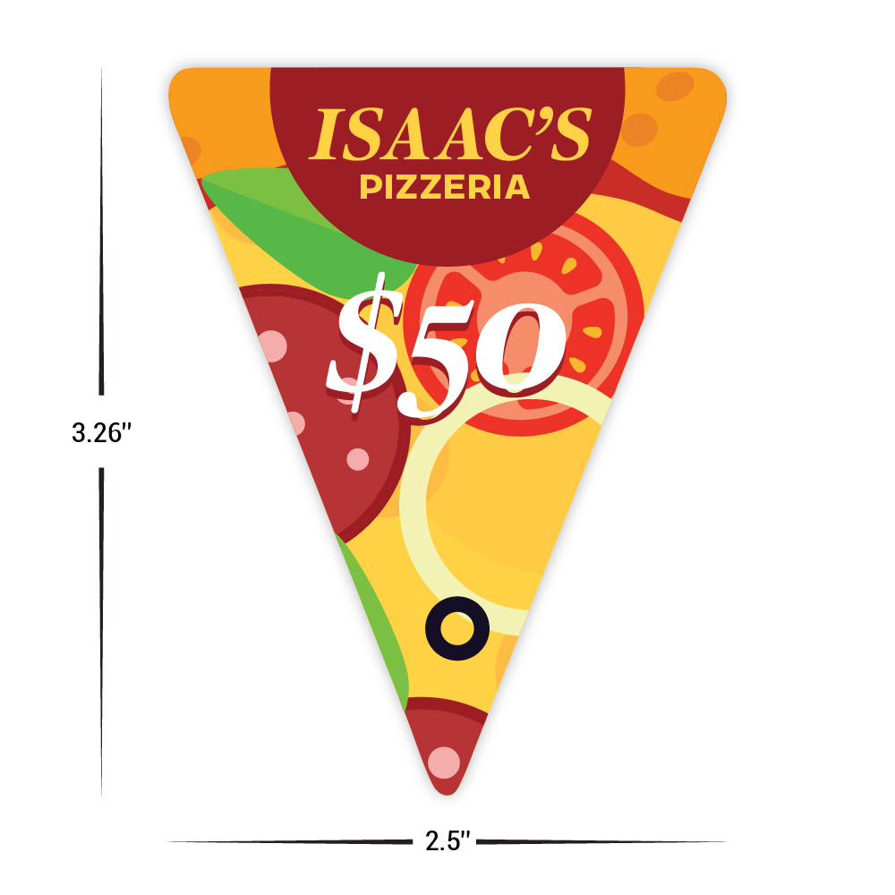 Pizza Shape - Custom Selflane Gift Cards