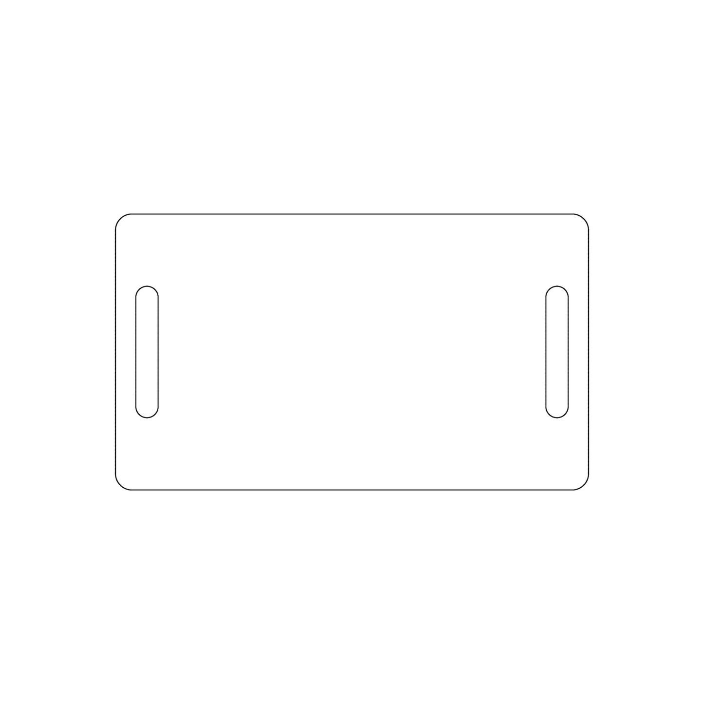 Custom Plastic 3.6" x 2.1" Two Large Slot Luggage Tags