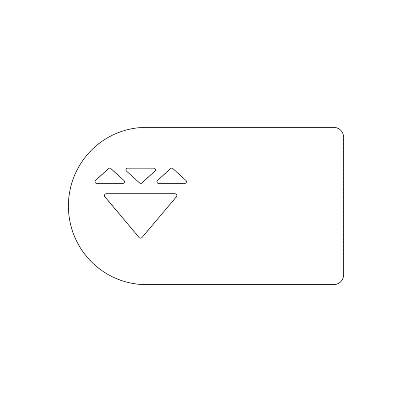 Custom Plastic 3.5" x 2" Diamond Cut Out Cards