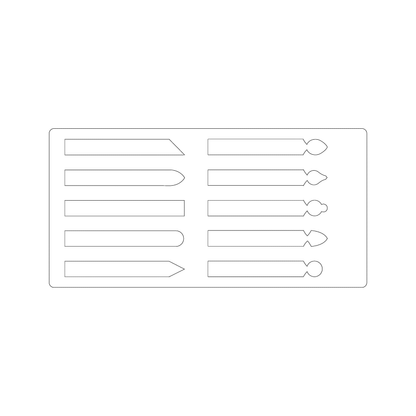 Custom Plastic 4" x 8" Fence Post Punch-Out Stencils
