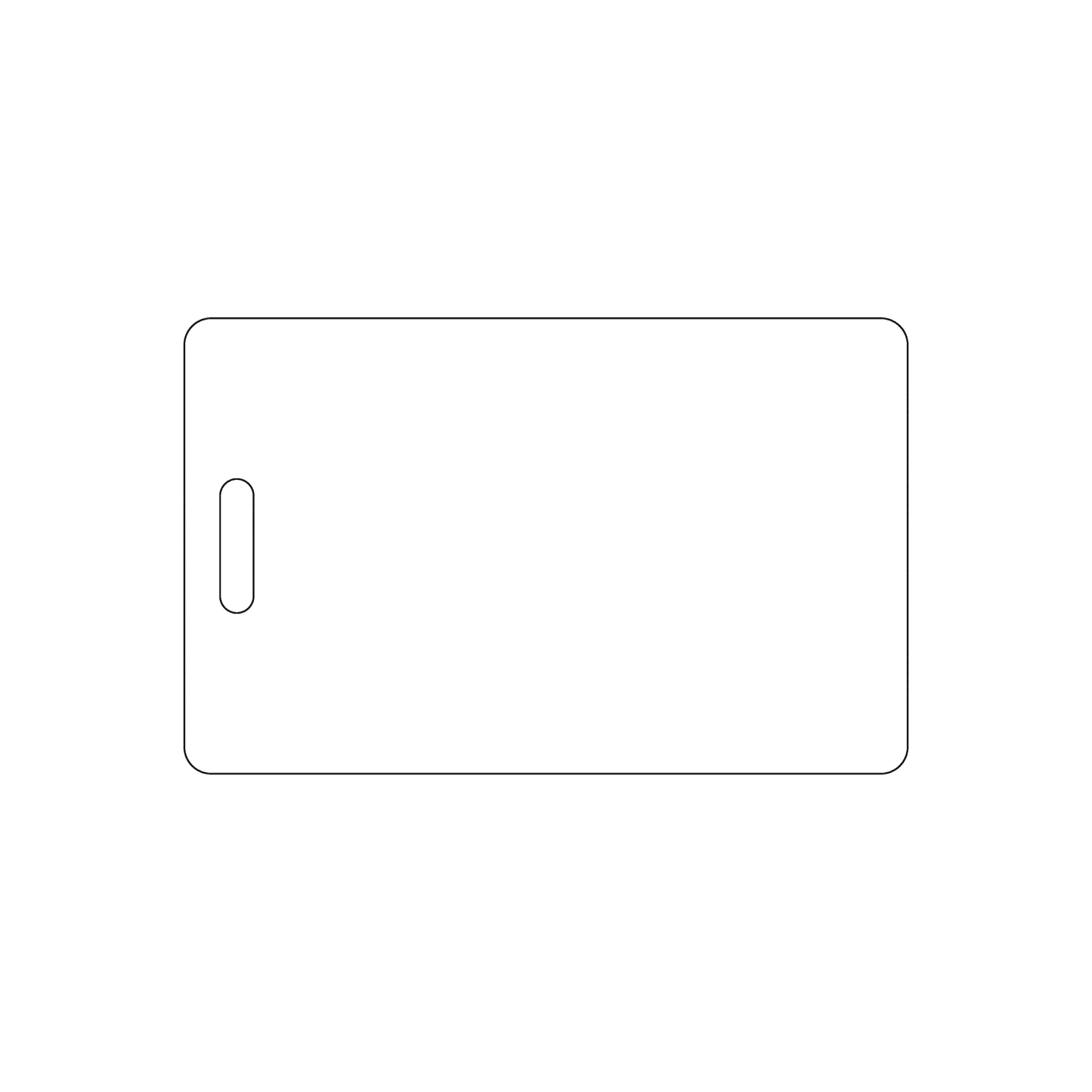 Custom Plastic 3.375" x 2.125" Vertical Badges