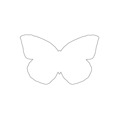 Custom Plastic 3.375" x 2.125" Butterfly Shape Cards