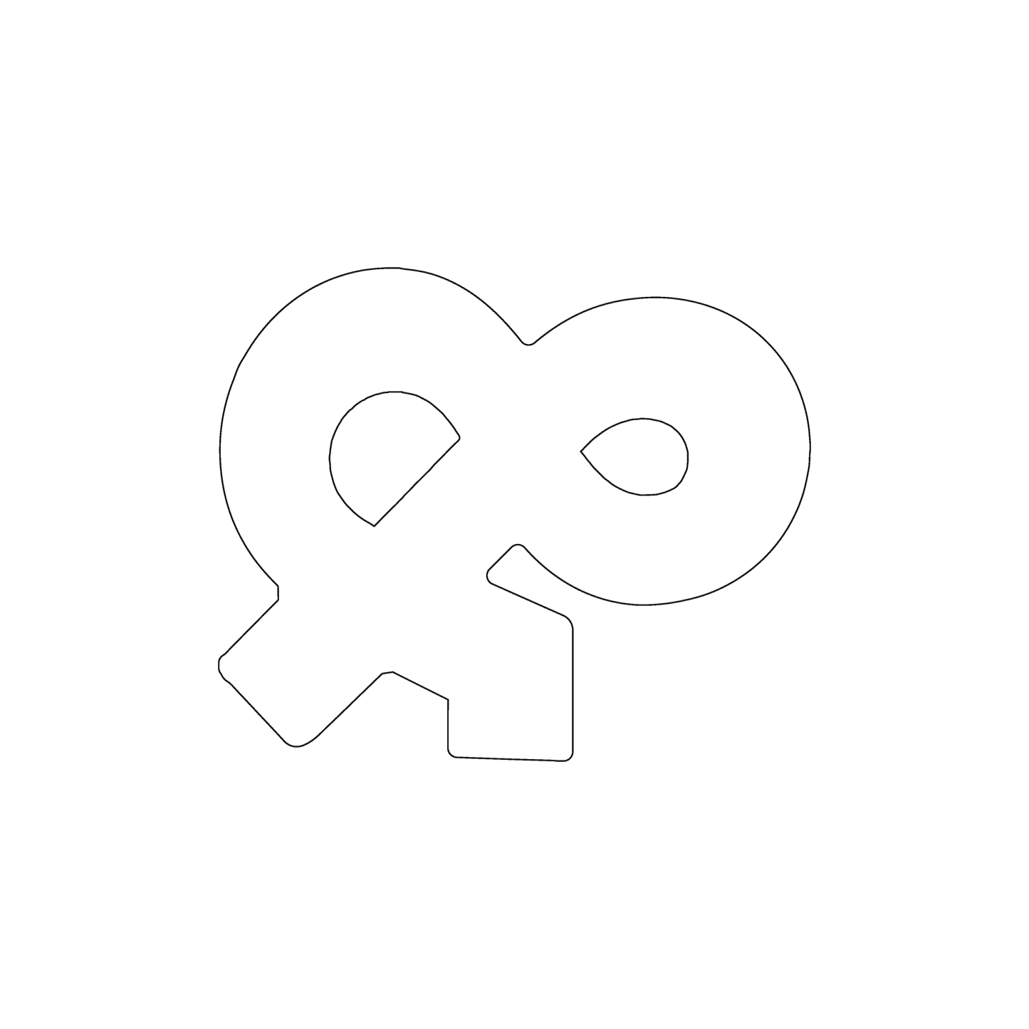 Custom Plastic 3" x 2.5" Ampersand Shape Cards