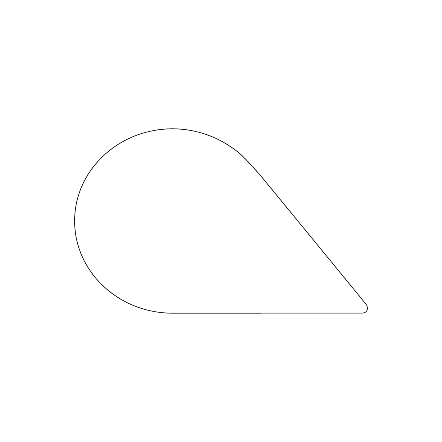 Custom Plastic 3.375" x 2.125" Teardrop Shape Cards