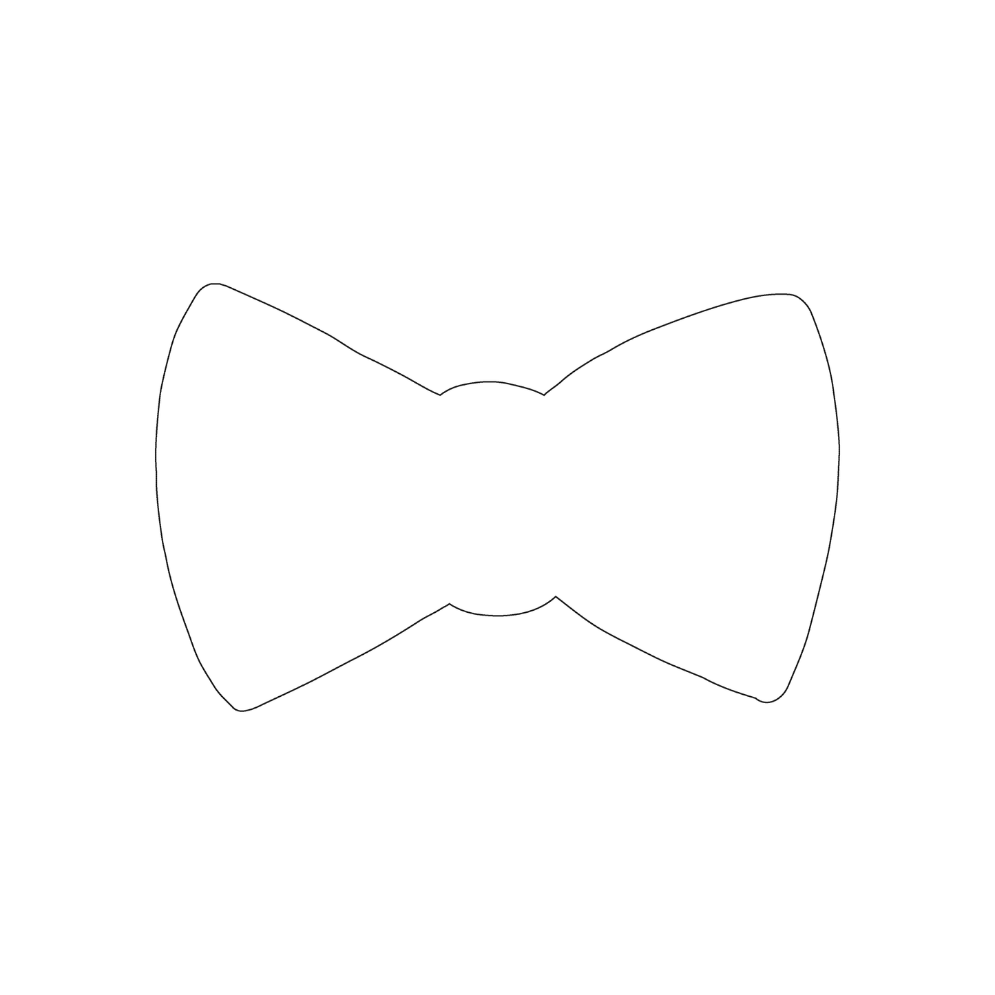 Custom Plastic 4" x 2.5" Bow Tie Shape Cards