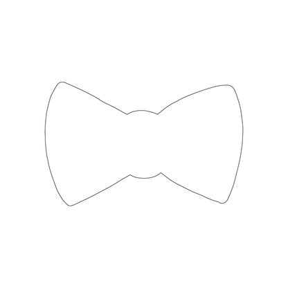 Custom Plastic 4" x 2.5" Bow Tie Shape Cards