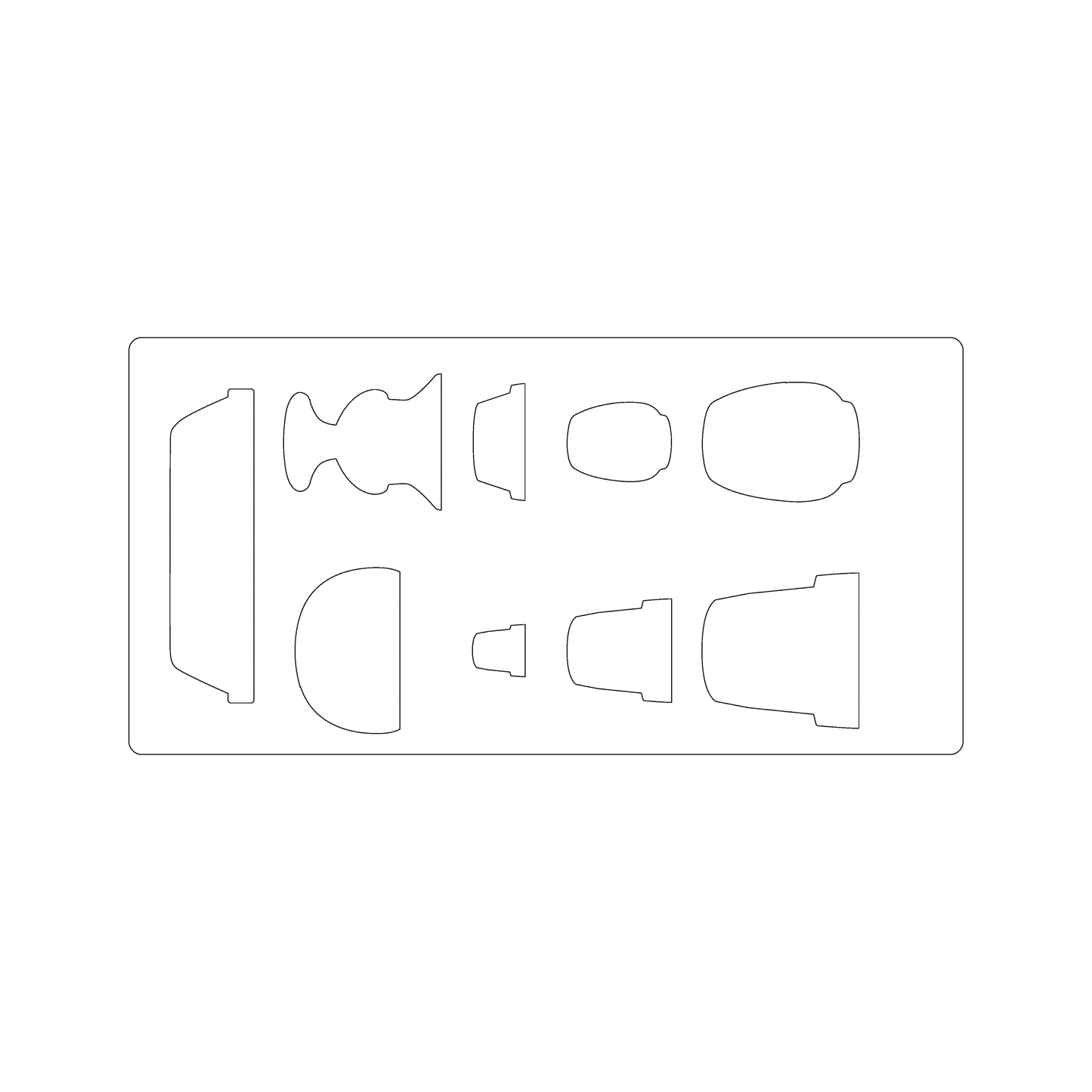 Custom Plastic 4" x 8" Pottery Stencil Cards