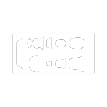 Custom Plastic 4" x 8" Pottery Stencil Cards