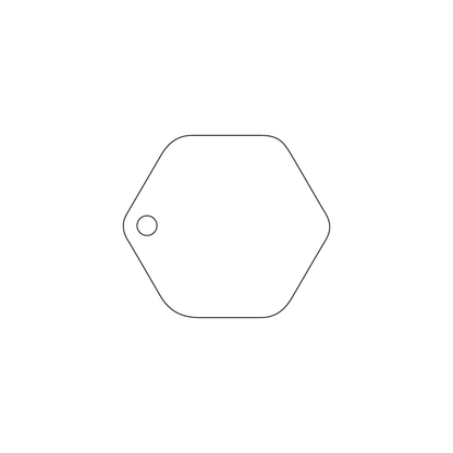 Custom Plastic 1.5" x 1.7" Hexagon Shape Key Tags