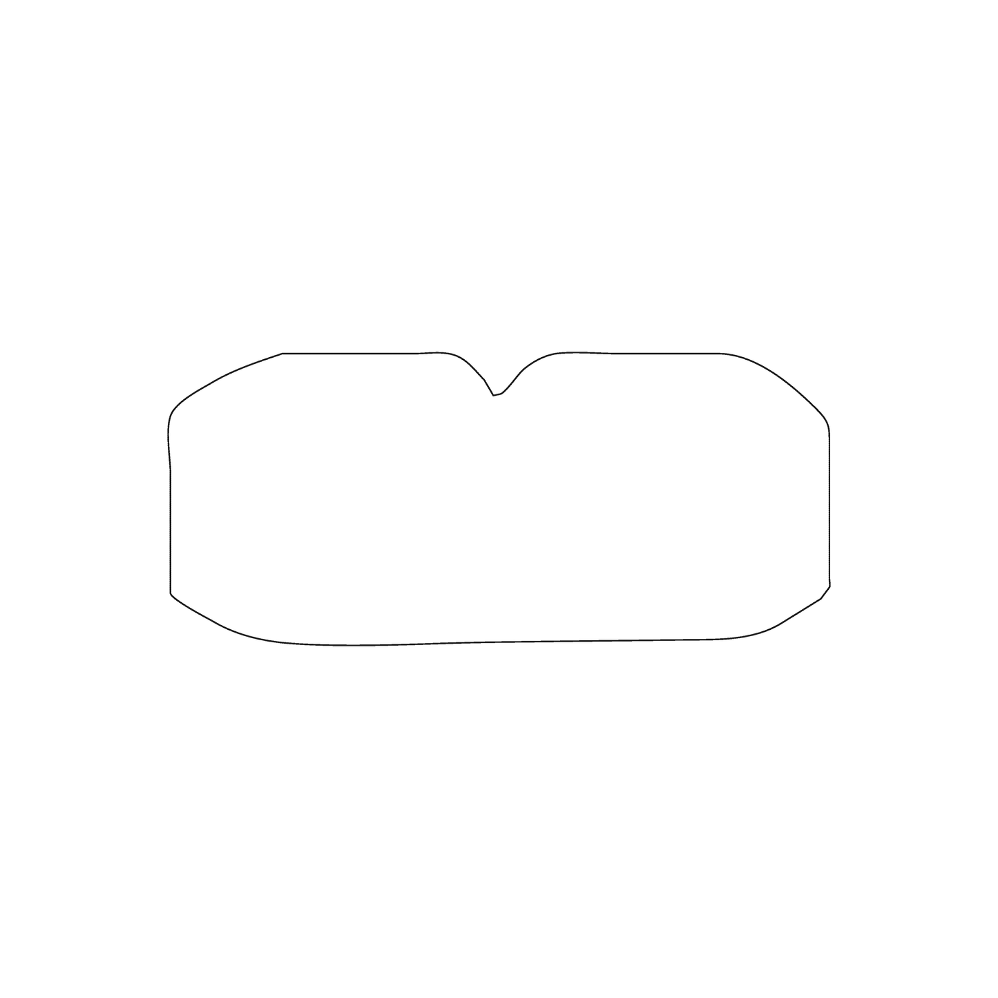 Custom Plastic 3.389" x 1.5" Goggles Shape Cards