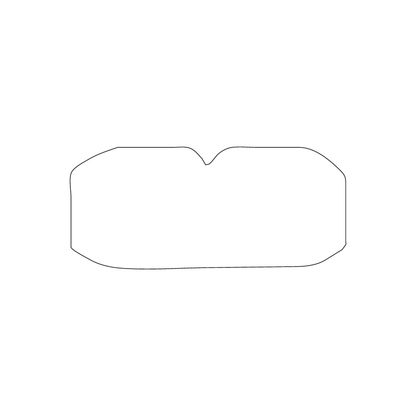 Custom Plastic 3.389" x 1.5" Goggles Shape Cards