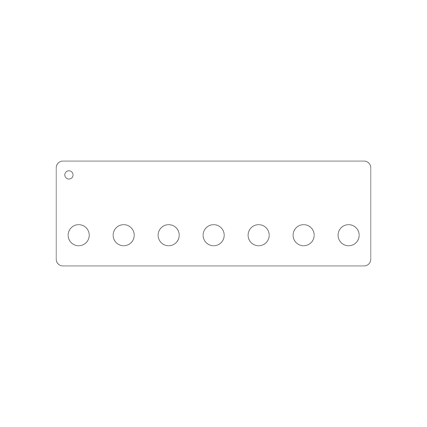 Custom Plastic 6" x 2" Size Chart Cards