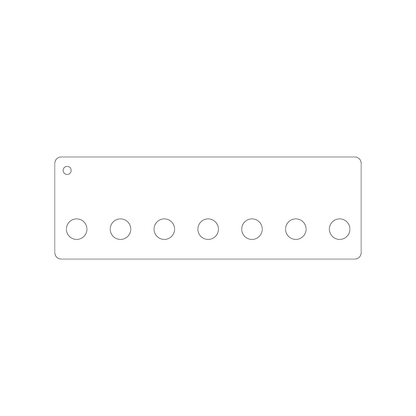 Custom Plastic 6" x 2" Size Chart Cards