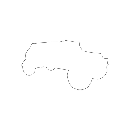 Custom Plastic 3.5" x 2" Jeep Shape Cards