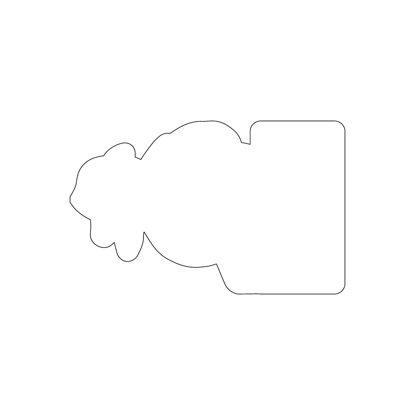 Custom Plastic 3.375" x 2.125" Snowman Shape Cards