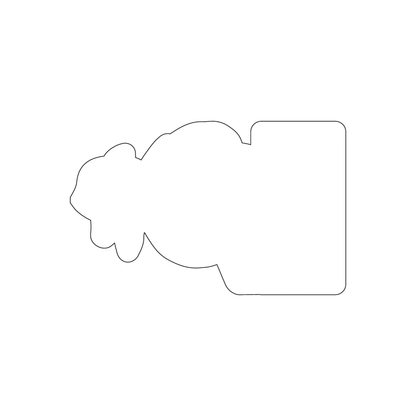 Custom Plastic 3.375" x 2.125" Snowman Shape Cards