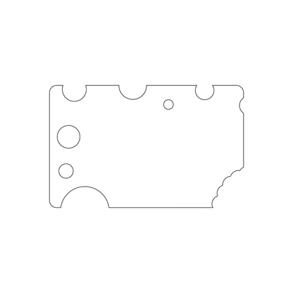 Custom Plastic 3.375" x 2.125" Swiss Cheese Cards