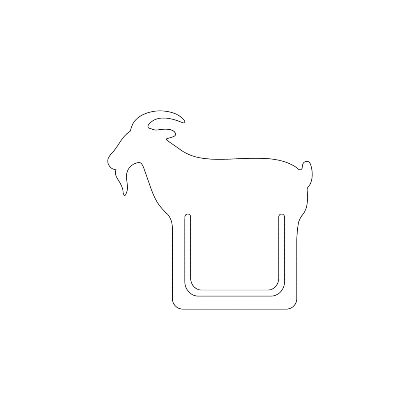 Custom Plastic 2.45" x 2.375" Goat Shape Bookmarks