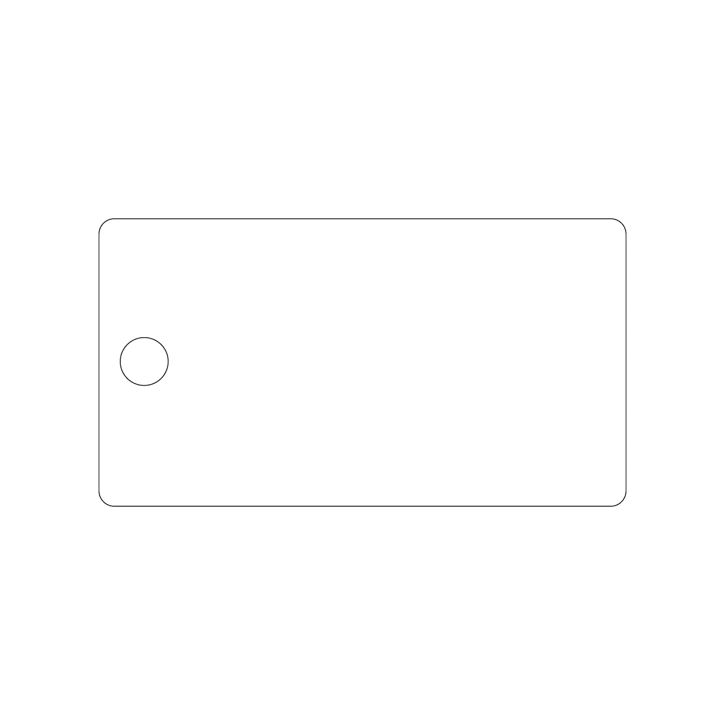 Custom Plastic 5.5" x 3" Luggage Tags with Large Hole