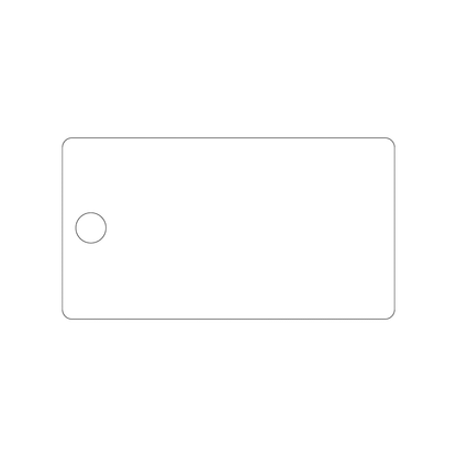 Custom Plastic 5.5" x 3" Luggage Tags with Large Hole