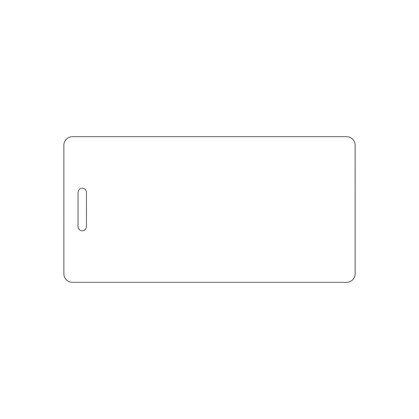 Custom Plastic 4.25" x 2.125" Luggage Tags with Slot