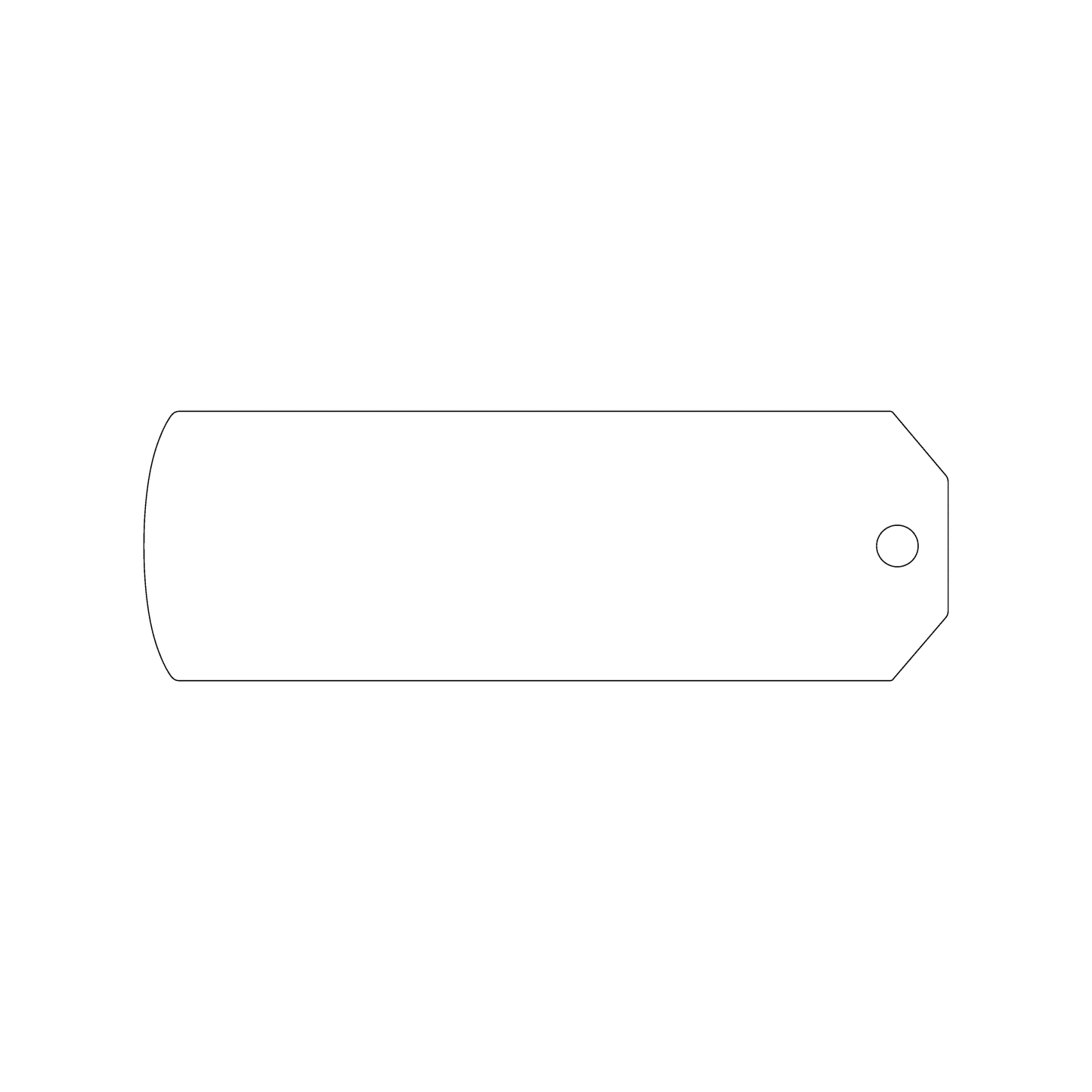 Custom Plastic 2.01" x 6" Long Tags