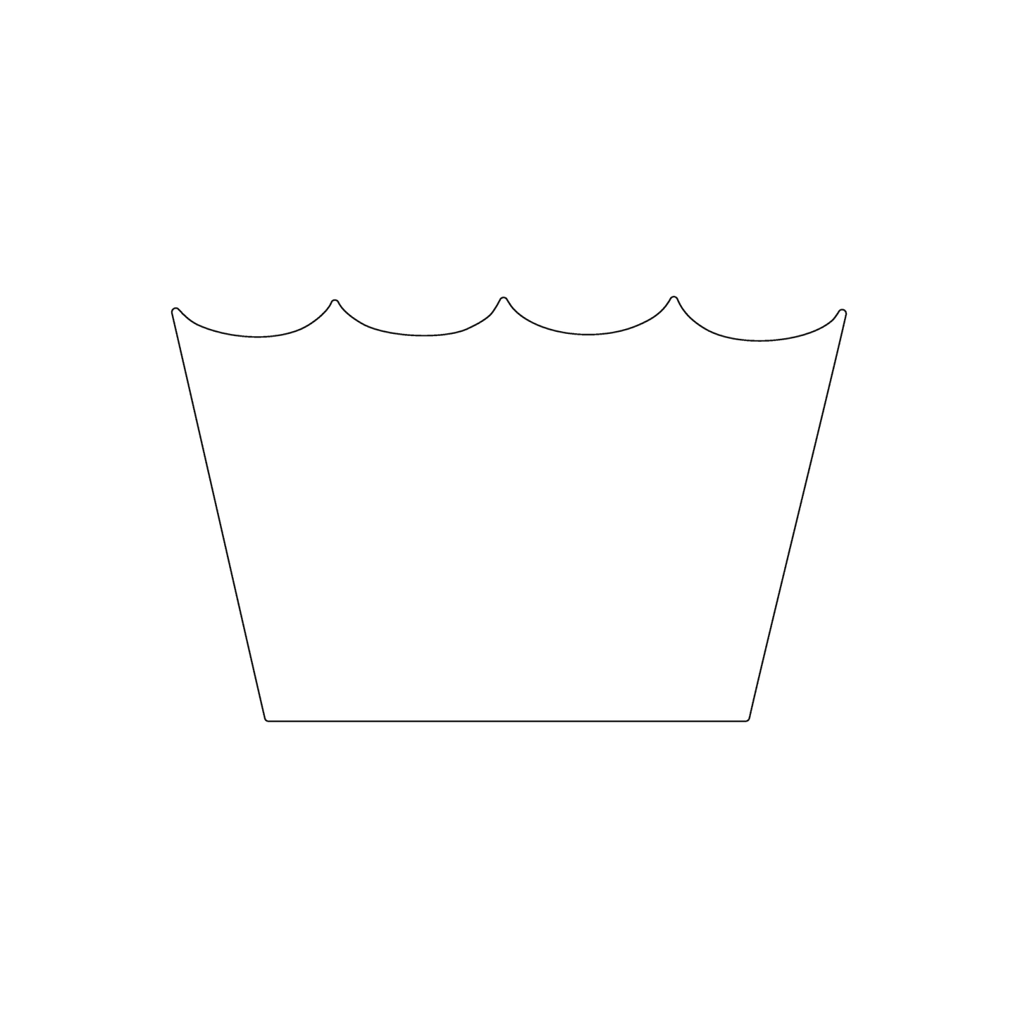 Custom Plastic 3.375" x 2.125" Crown Shape Cards