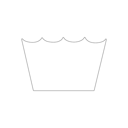 Custom Plastic 3.375" x 2.125" Crown Shape Cards