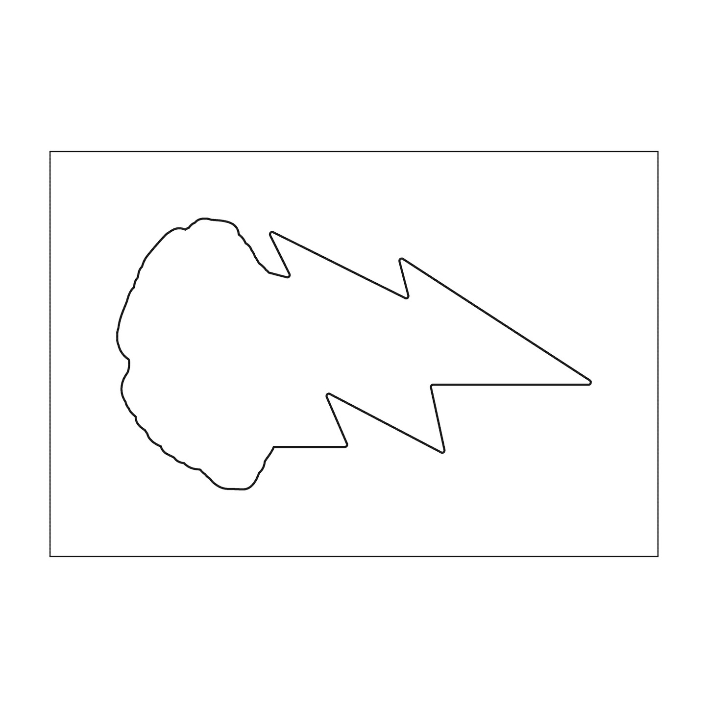 Custom Plastic 3.5" x 2" Lightning Cloud Shape Cards