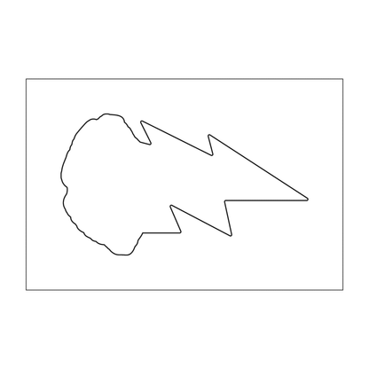 Custom Plastic 3.5" x 2" Lightning Cloud Shape Cards