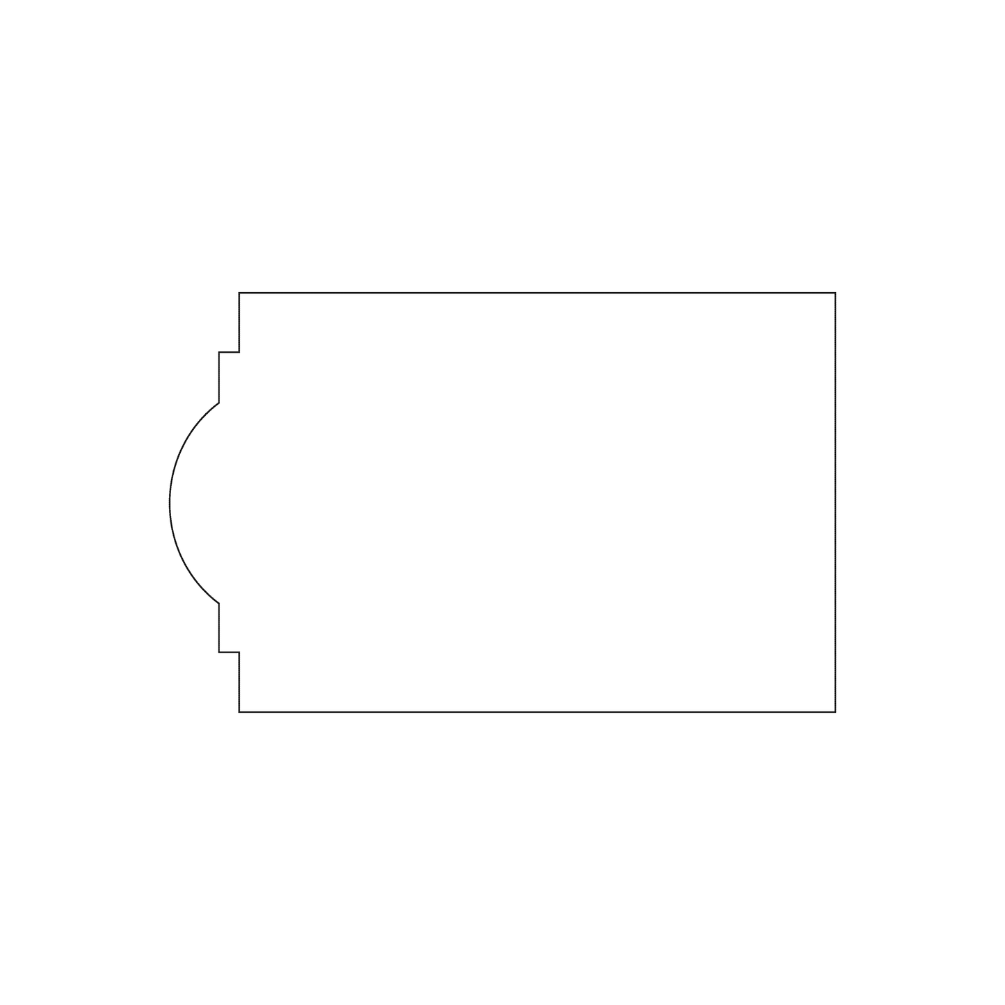 Custom Plastic 3.375" x 2.125" Fancy Shape Cards