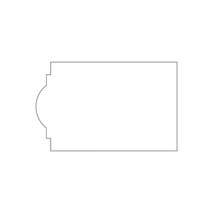 Custom Plastic 3.375" x 2.125" Fancy Shape Cards
