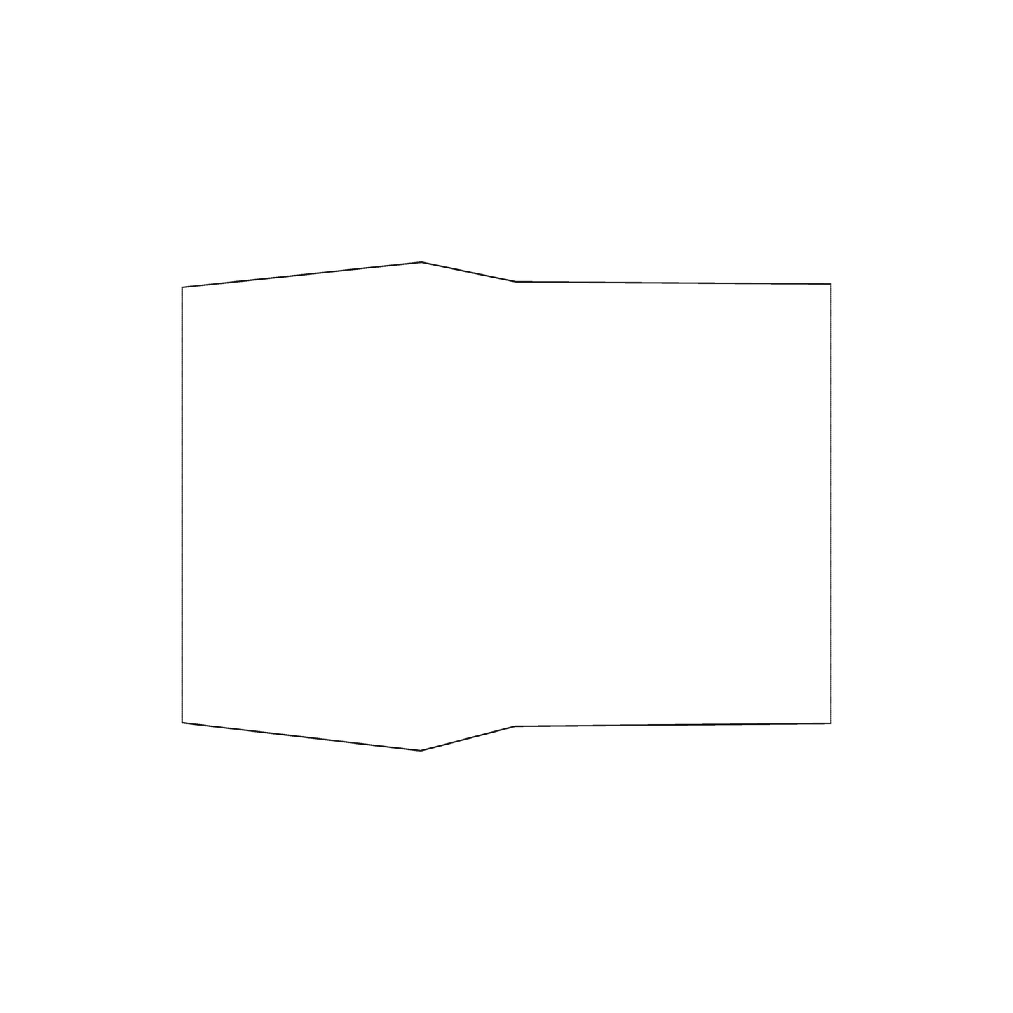 Custom Plastic 3.4" x 2.56" Open Chest Shape Cards
