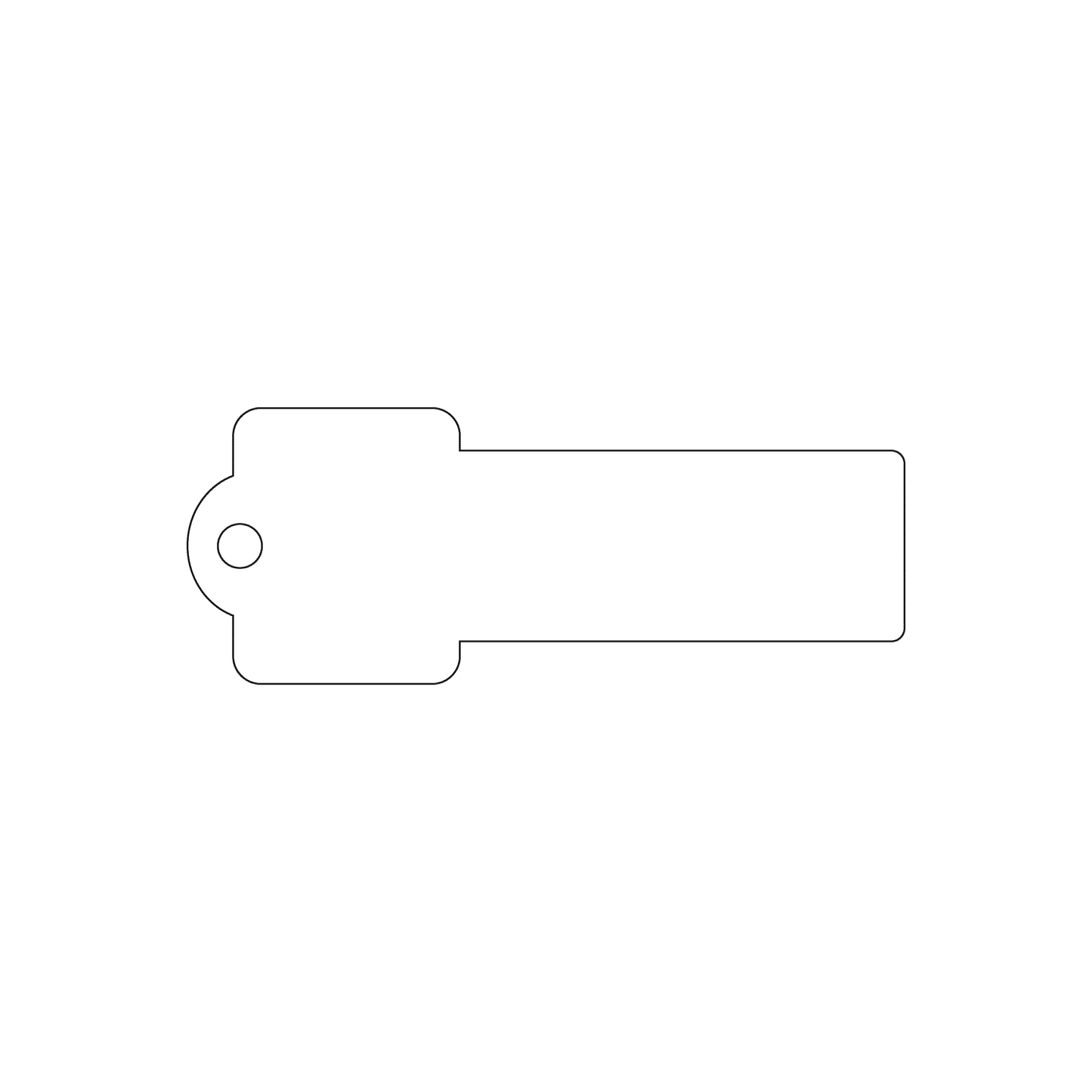 Custom Plastic 3.25" x 1.25" Key Shape Key Tags