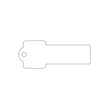 Custom Plastic 3.25" x 1.25" Key Shape Key Tags