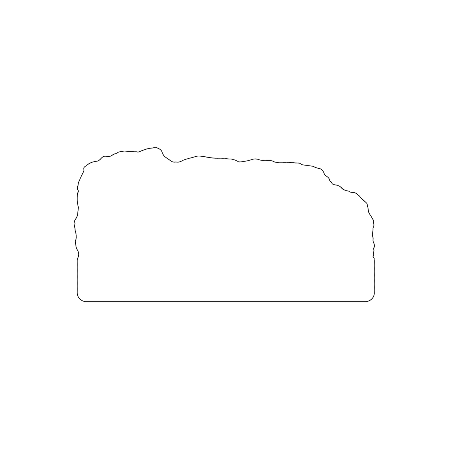 Custom Plastic 3.5" x 1.8" Boulder Shape Cards