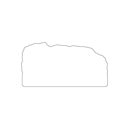 Custom Plastic 3.5" x 1.8" Boulder Shape Cards