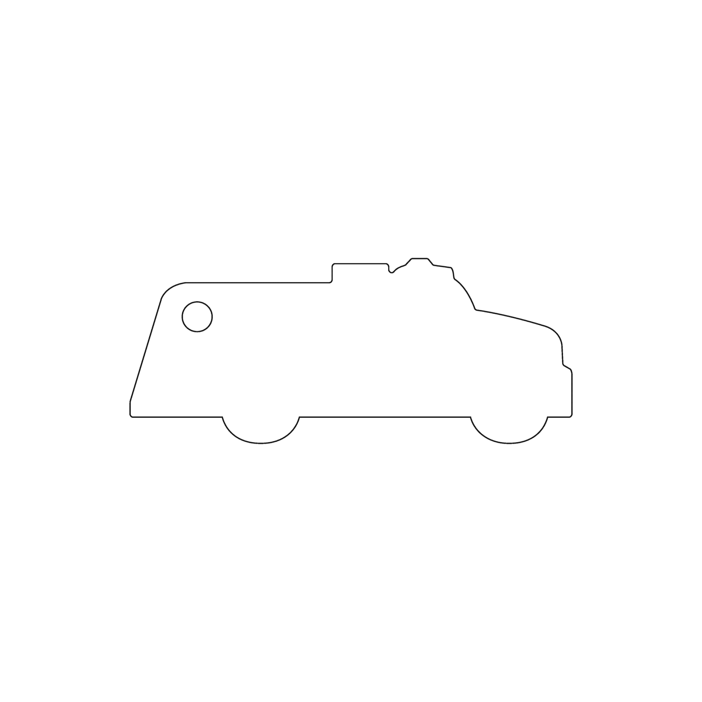 Custom Plastic 2.75" x 1.15" Fire Engine Shape Key Tags