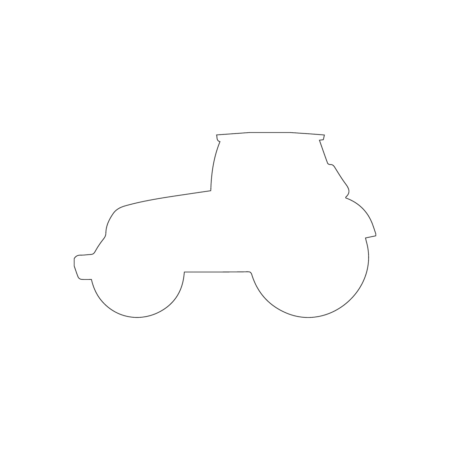 Custom Plastic 3.556" x 2.181" Tractor Shape Cards