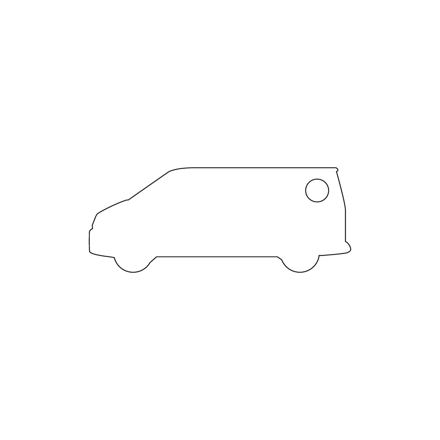 Custom Plastic 2.25" x 0.9" Van Shape Key Tags