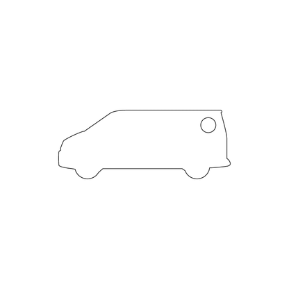 Custom Plastic 2.25" x 0.9" Van Shape Key Tags