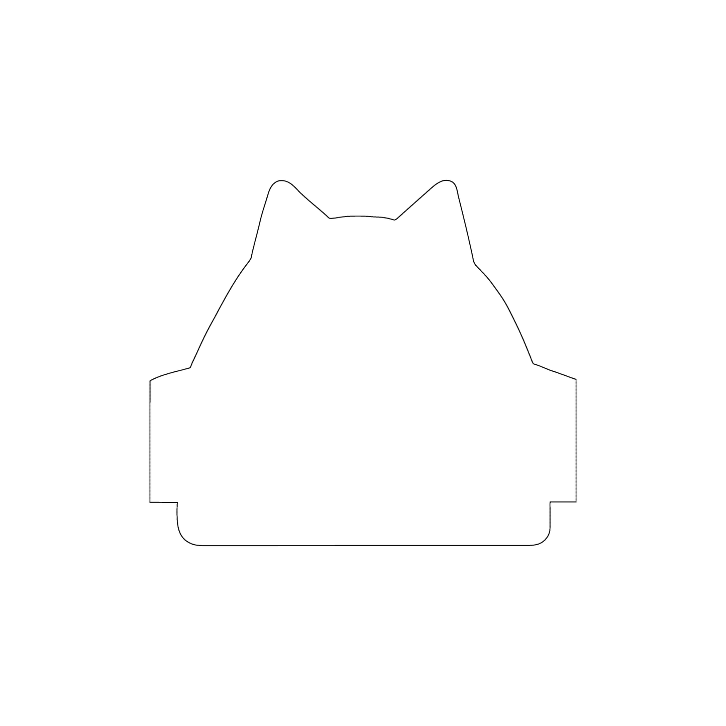 Custom Plastic 3.5" x 3" Cat Shape Cards
