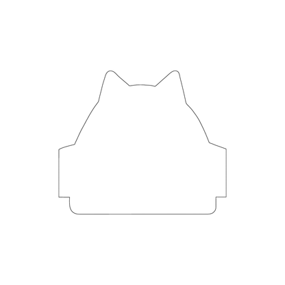 Custom Plastic 3.5" x 3" Cat Shape Cards