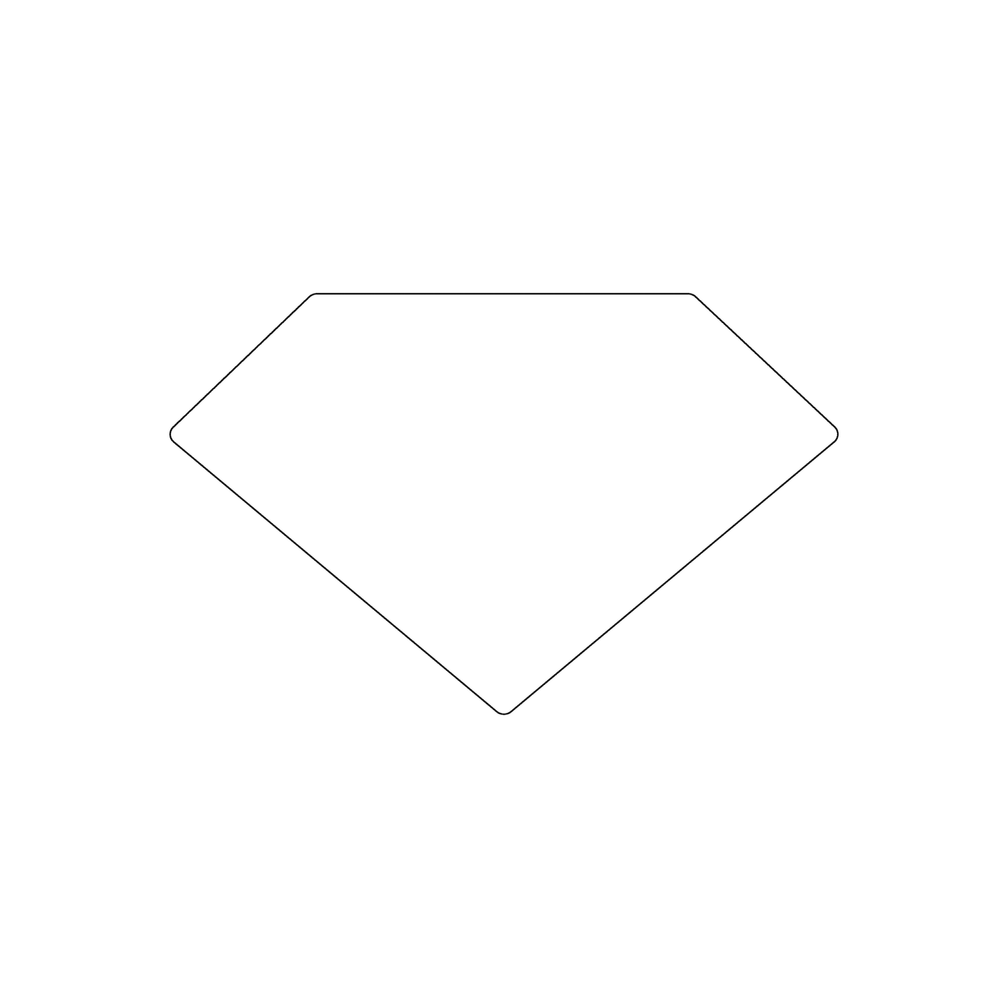 Custom Plastic 3.375" x 2.125" Diamond Shape Cards
