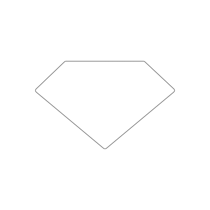 Custom Plastic 3.375" x 2.125" Diamond Shape Cards