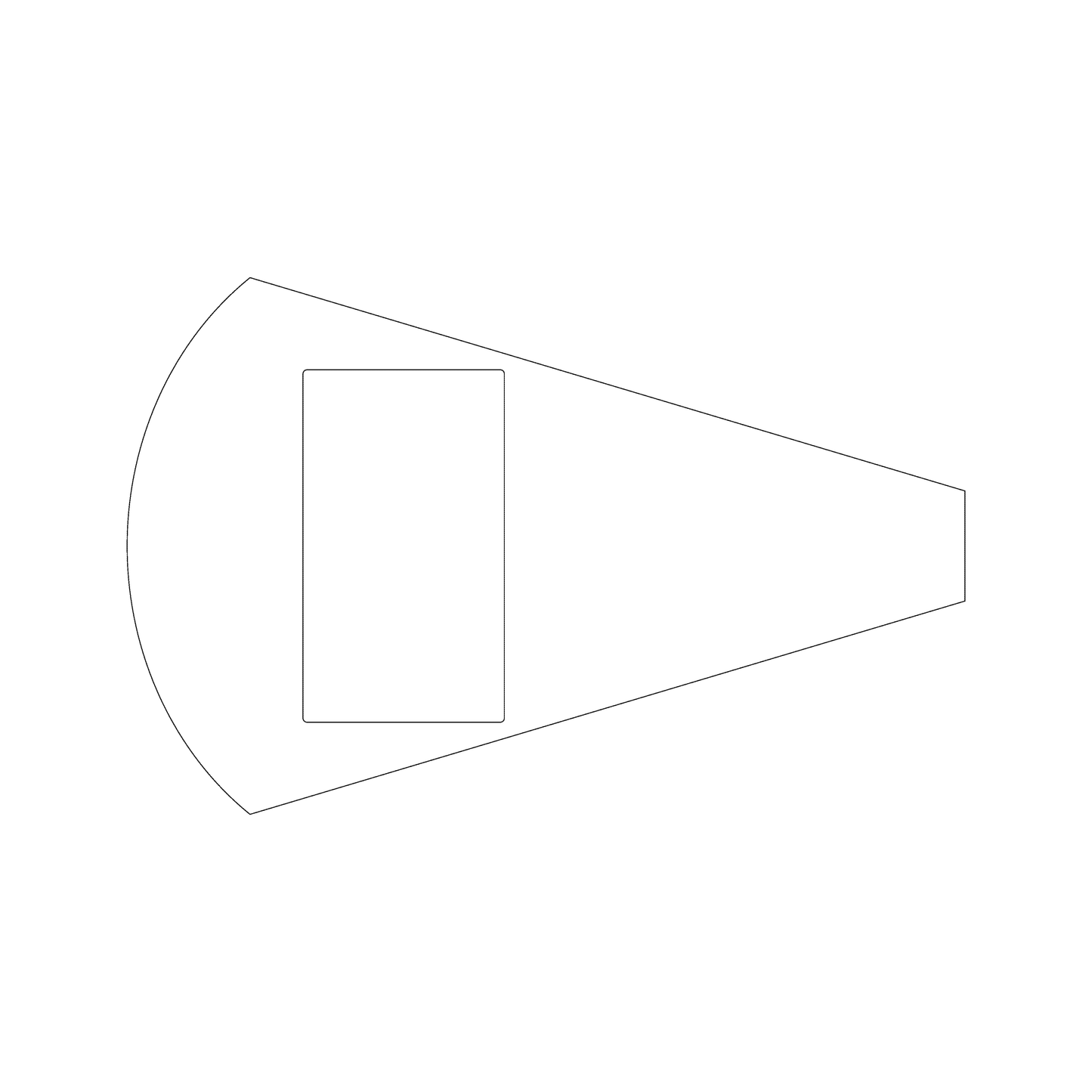 Custom Plastic 3.5" x 2" Cone With Punch-Out Card