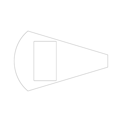 Custom Plastic 3.5" x 2" Cone With Punch-Out Card