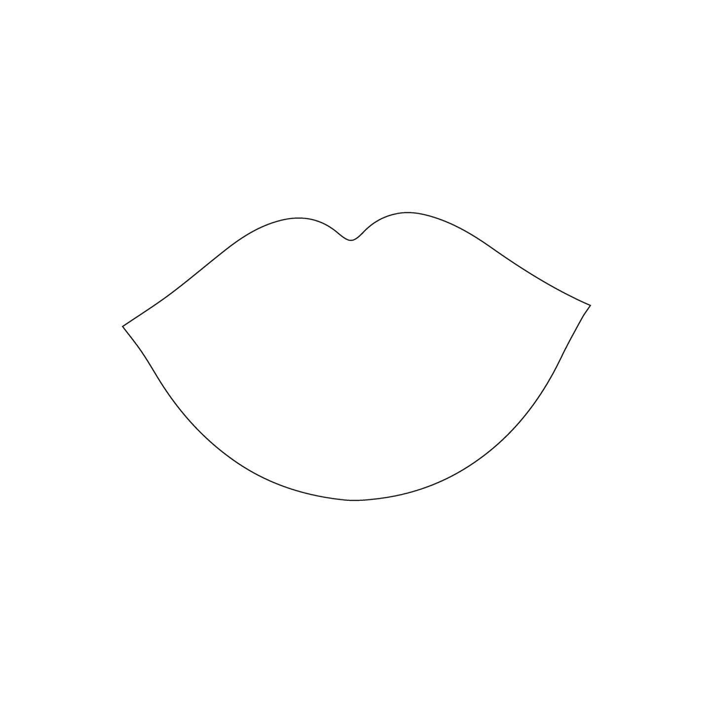 Custom Plastic 3.25" x 2" Lips Shape Cards