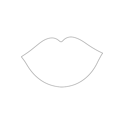 Custom Plastic 3.25" x 2" Lips Shape Cards