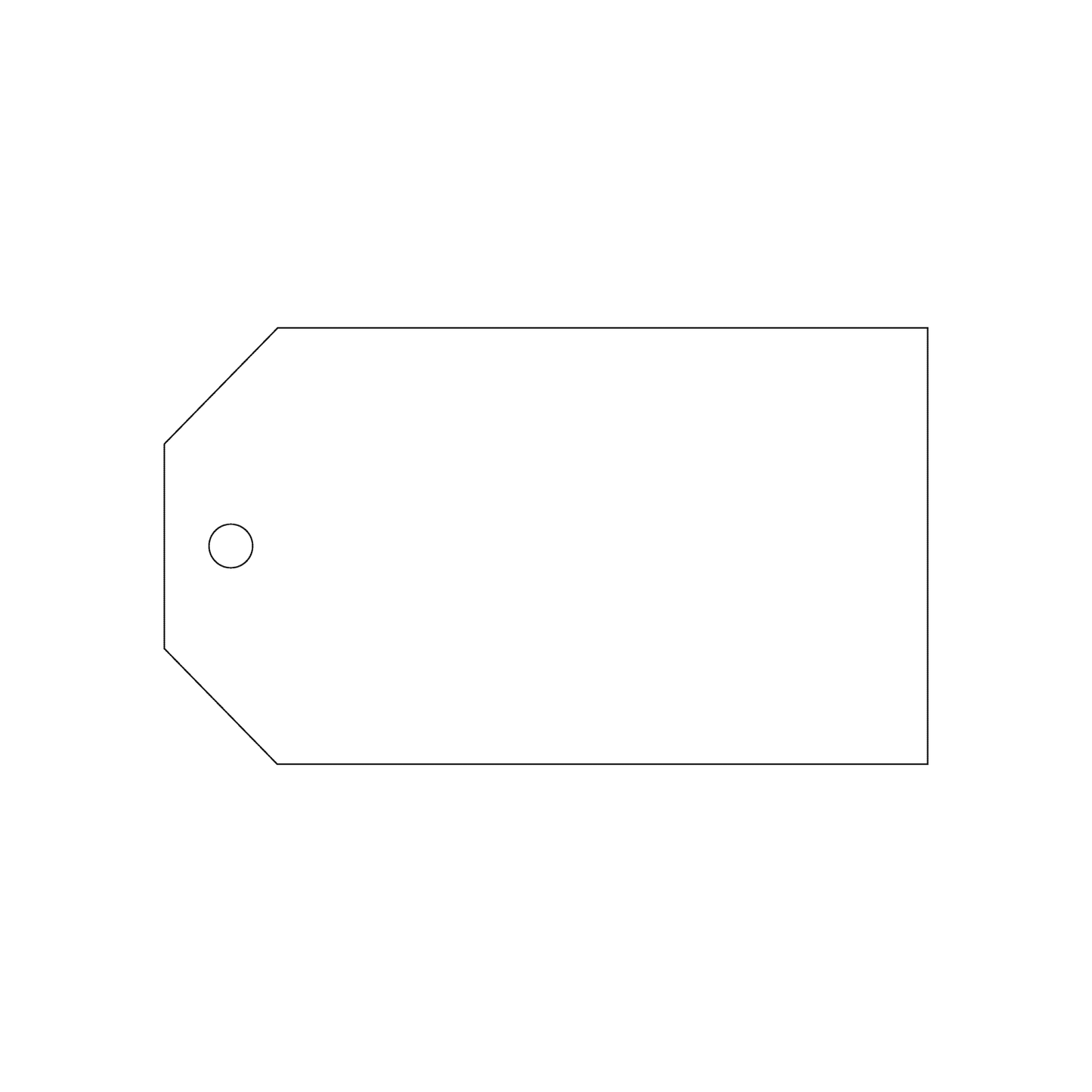Custom Plastic 2.5" x 4.375" Price Tags